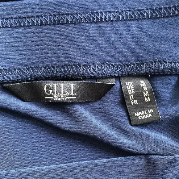 G.I.L.I. Jetsetter Side Slit Maxi Skirt Navy Blue Size Small Women's - Picture 8 of 8